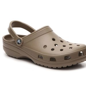Unisex Tan Crocs Classic Clogs